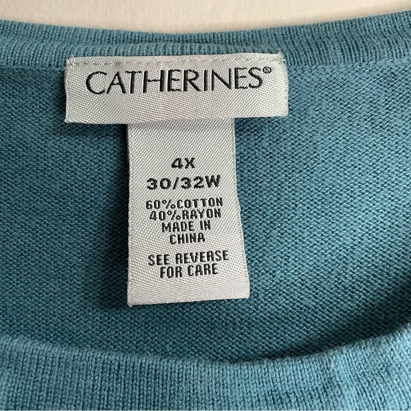 Catherine’s Teal Sweater Top - Picture 2 of 4